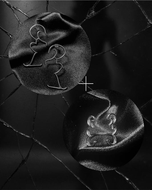 Boucles d’oreilles Frida + bague accord d’élégance - L.A.N.S