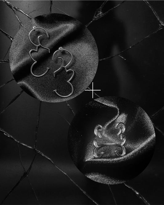 Boucles d’oreilles Rosa + bague accord d’élégance - L.A.N.S