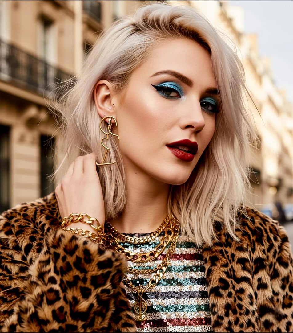 Boucles d'oreilles Frida 5 cm, Or